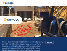 Tablet Screenshot of orinocogold.com